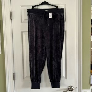 Lou & Grey Navy Velour Joggers